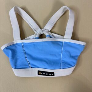 Honeycut Torch Top Cloud Blue Creme Ribbed Dance Bra Crop Child Medium CM